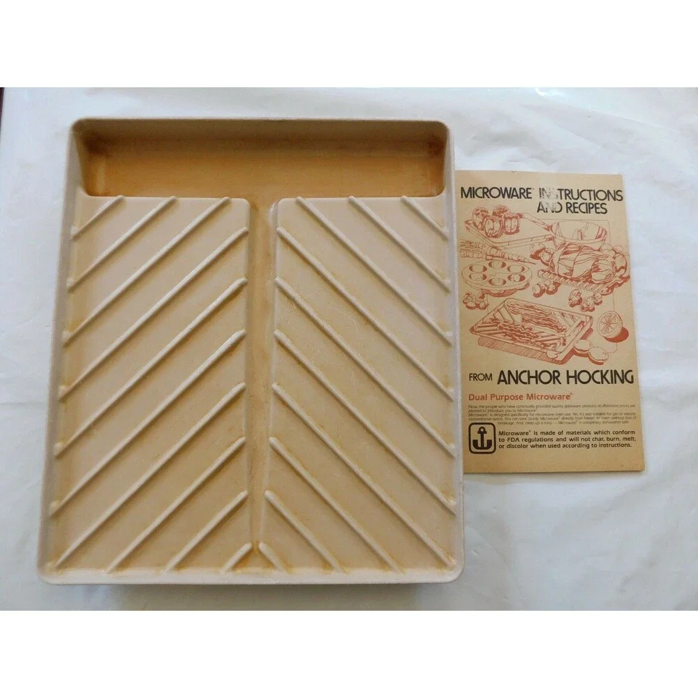 Vintage Anchor Hocking MicroWare Microwave Bacon Cooker Rack Tray PM 469-T1